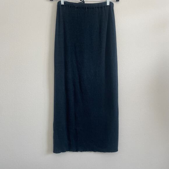 Vintage 90s Y2K Joan Vass Two Piece Skirt Outfit Polo Sweater Maxi Skirt Minimal - Picture 7 of 13